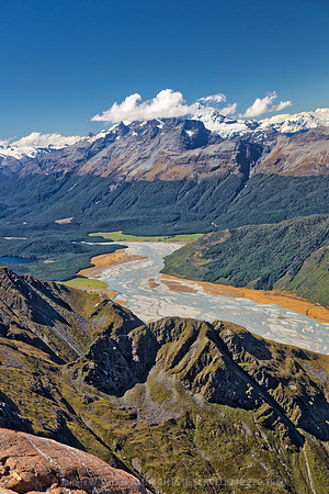 Mt. Earnslaw, Mt. Aspiring and the Dart River
