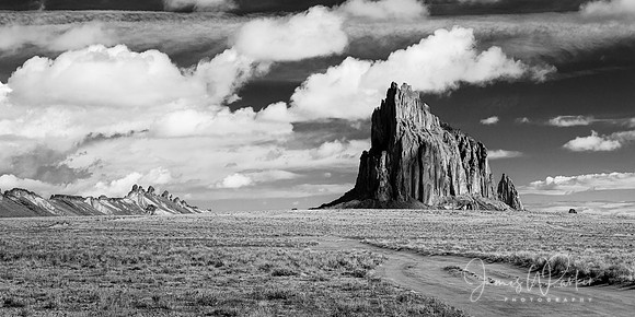 Dawn at Shiprock BW