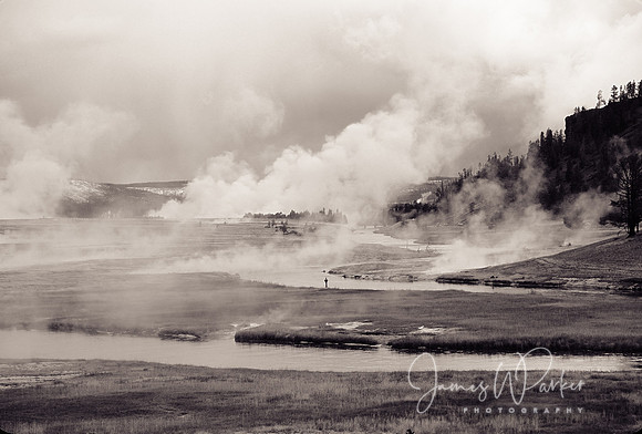 Snow Fun Fishing in the Firehole