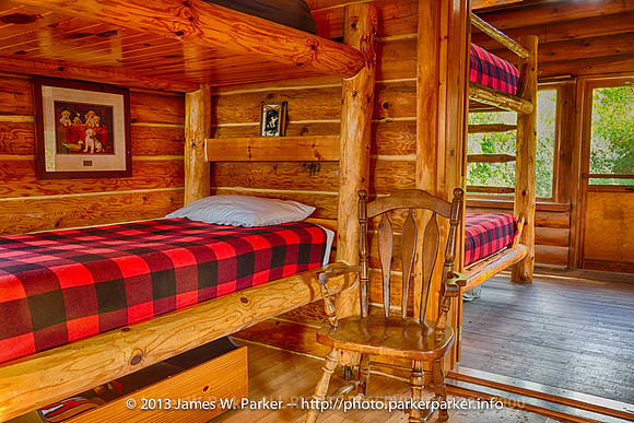 Cabin One Bunks and Sleeping Porch