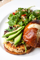 Lobster Cake Sandwich with Avocado